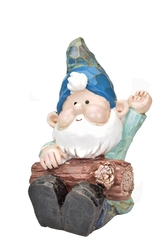 Trpaslík sedící modrý 17x10x11 cm