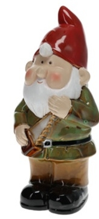 Porcelánový trpaslík červený 27,5x14,5x10,5 cm