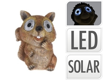 Solární svítidlo Veverka 11,5x8x6,5 cm