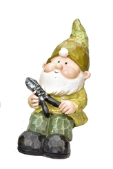 Trpaslík sedící zelený 17x7,5x8,5 cm