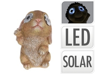 Solární svítidlo Zajíc 11,5x8x6,5 cm