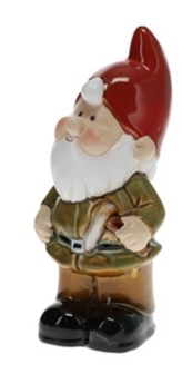 Porcelánový trpaslík červený 18,5x9,5x7,5 cm