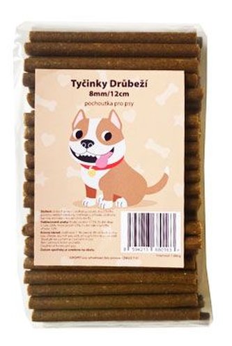 Pochoutka pro psy Tyčinka 8mm/12cm drůbeží 110ks
