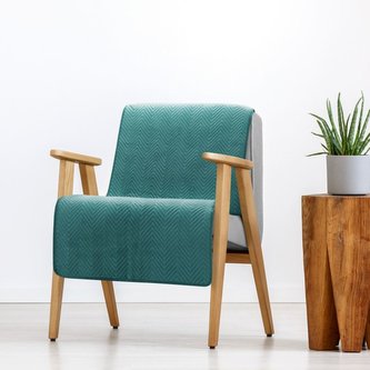 Přehoz na křeslo LEON mátová 70x160 cm Mybesthome