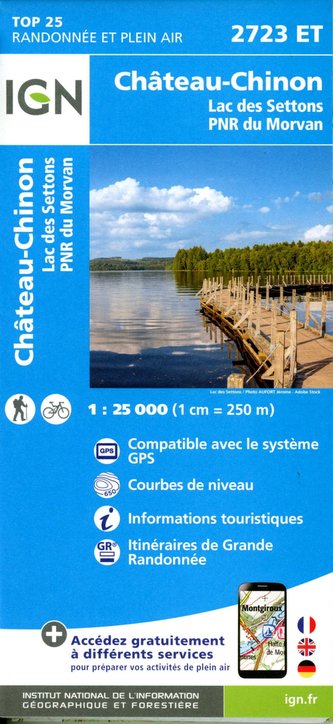 Chateau-Chinon - Lac de Settons - PNR du Morvan 1:25 000