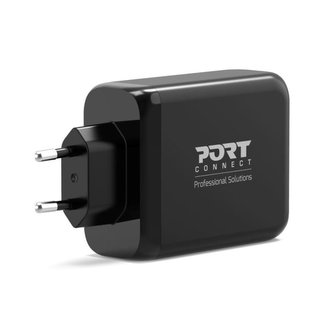 PORT CONNECT Síťová nabíječka pro USB-C a USB-A, 120 W, černá PORT CONNECT Síťová nabíječka pro USB-C a USB-A, 120 W, černá