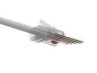 Solarix Univerzální EASY konektor RJ45 CAT5E STP 8p8c na drát i licnu / 100 ks SXRJ45-5E-STP-EASY Solarix Univerzální EASY konektor RJ45 CAT5E STP 8p8c na drát i licnu / 100 ks SXRJ45-5E-STP-EASY