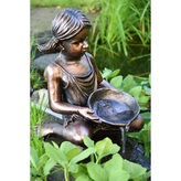 Chrlič dívka s miskou 44x25x45 cm (003230-00)