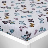 Prostěradlo jersey s elastanem - motýlci - 90x200 cm