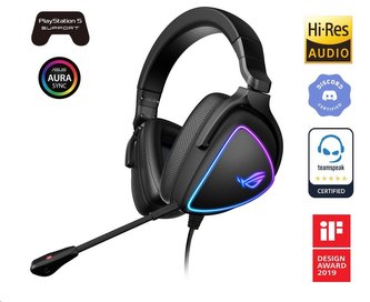 ASUS sluchátka ROG DELTA S, Gaming Headset, černá