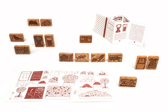 DWOOD Zvířata na zahradě 14 dílů - doplněk k dřevěné stavebnici s příběhem