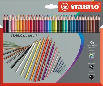 STABILOaquacolor 36 ks Kartonové Pouzdro Prémium