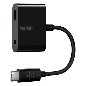 Belkin RockStar USB-C Audio + Charge adaptér černý