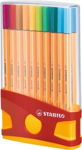 Liner  "Point 88 ColorParade", 20 barev, 0,4mm, STABILO