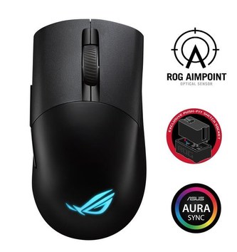 ASUS myš ROG GLADIUS III Wireless Aimpoint Black, RGB, Bluetooth ASUS myš ROG GLADIUS III Wireless Aimpoint Black, RGB, Bluetooth