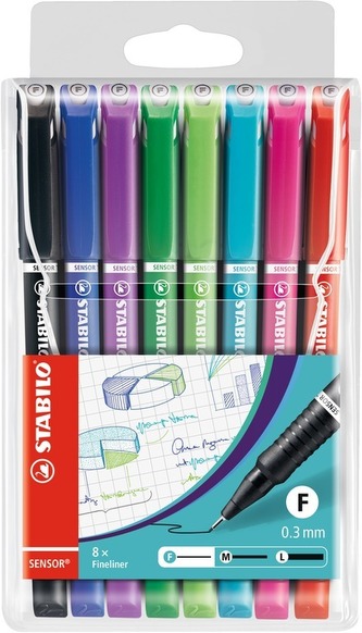 STABILO SENSOR F 8 ks Pouzdro