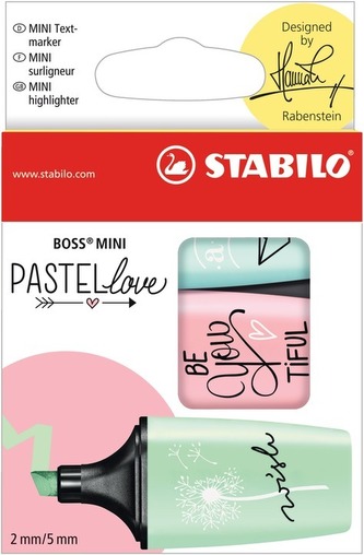 STABILO BOSS MINI Pastellove 3 ks Pouzdro 116-7,113-7,129-7,