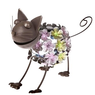 Zahradní kovová dekorace s LED na solár - pes, 0/8