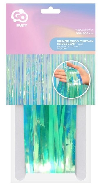 Kurtyna opalizująca błękitna 100x200cm