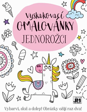 Vyskakovací omalovánky Jednorožci