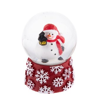 Polyresinové sněžítko se sněhulákem s černou lucernou, 24/96