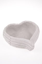Betonový obal na květináč srdce - křídla, 0/4