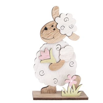 Dřevěná dekorace - ovečka, 12/192