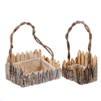 Dřevěný truhlík s PVC - Sada 2ks, 0/12