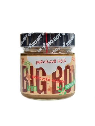 BigBoy - Perníkové latté - lískovo mandlový krém s příchutí latté a voňavého perníčku 220g