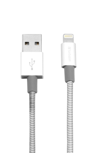 VERBATIM LIGHTNING CABLE SYNC & CHARGE 100CM SILVER