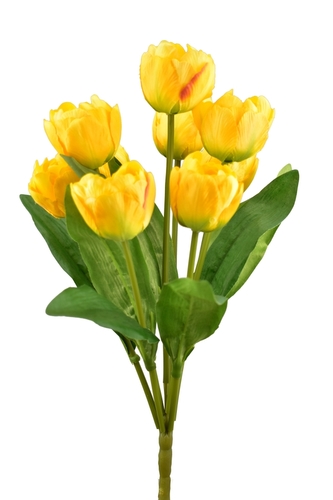 Kytice tulipánů 43 cm, žlutá