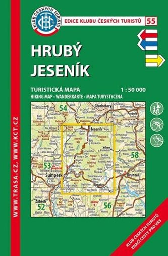 KČT 55 Hrubý Jeseník 1:50 000/turistická