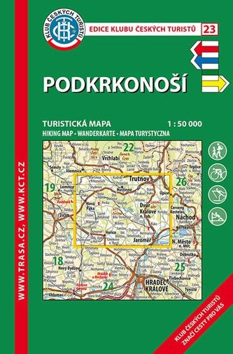 Podkrkonoší /KČT 23 1:50T Turistická mapa