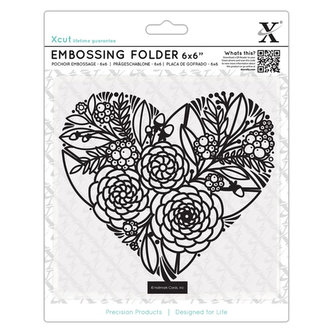 DOCRAFTS Xcut embosovací kapsa - květinové srdce