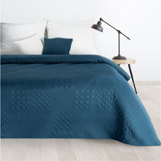 Přehoz na postel JOEL modrá 220x240 cm Mybesthome