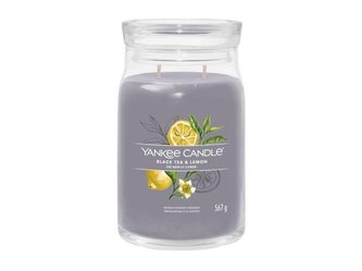 YANKEE CANDLE Black Tea & Lemon svíčka 567g / 5 knotů (Signature velký)