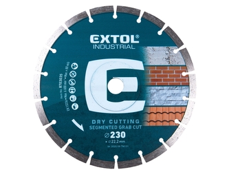 EXTOL INDUSTRIAL kotouč diamantový řezný segmentový Grab Cut, suché řezání, O 230x22,2x2,8mm