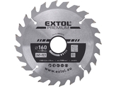 EXTOL PREMIUM kotouč pilový s SK plátky, O 160x2,6x30mm, 24T