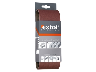 EXTOL PREMIUM plátna brusná nekonečný pás, bal. 3ks, 75x457mm, P60