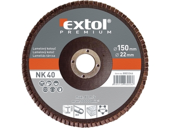 EXTOL PREMIUM kotouč lamelový šikmý korundový, P40, O 150mm