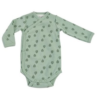 LODGER Romper Long Sleeves Print Rib Silt Green vel. 74