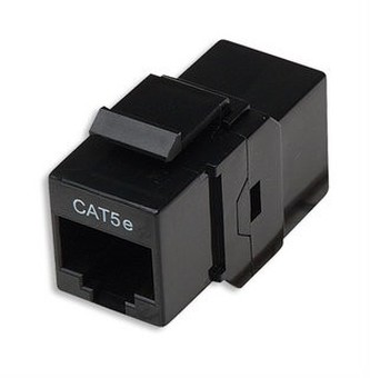 Intellinet keystone spojka na RJ45, UTP, Cat5e, 8p8c/8p8c, černá