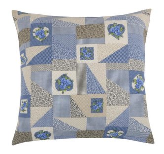 Povláček EMA - patchwork modrý - 45x45 cm Povláček EMA - patchwork modrý - 45x45 cm