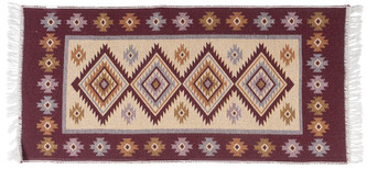 Kusový oboustranný vzorovaný koberec KILIM - ROMBY švestková 80x150 cm Multidecor Kusový oboustranný vzorovaný koberec KILIM - ROMBY švestková 80x150 cm Multidecor