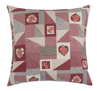 Povláček EMA - patchwork bordový - 45x45 cm Povláček EMA - patchwork bordový - 45x45 cm