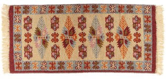 Kusový oboustranný vzorovaný koberec KILIM - LEAVES vínová 80x150 cm Multidecor Kusový oboustranný vzorovaný koberec KILIM - LEAVES vínová 80x150 cm Multidecor