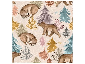 BIO Noční vložka (PUL) - O čem se zdá medvědům & přírodní bambusovo-biobavlněné froté