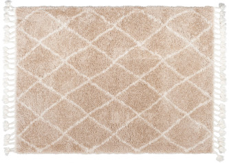 Kusový vzorovaný koberec s třásněmi PELUSH ROMBI béžová 80x140 cm Multidecor Kusový vzorovaný koberec s třásněmi PELUSH ROMBI béžová 80x140 cm Multidecor