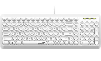 GENIUS Slimstar Q200 White/ Drátová/ USB/ bílá/ retro design/ CZ+SK layout