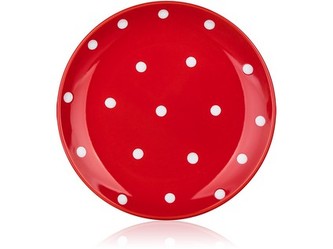 talíř dezertní 18,6cm puntíky ČRV keramický
